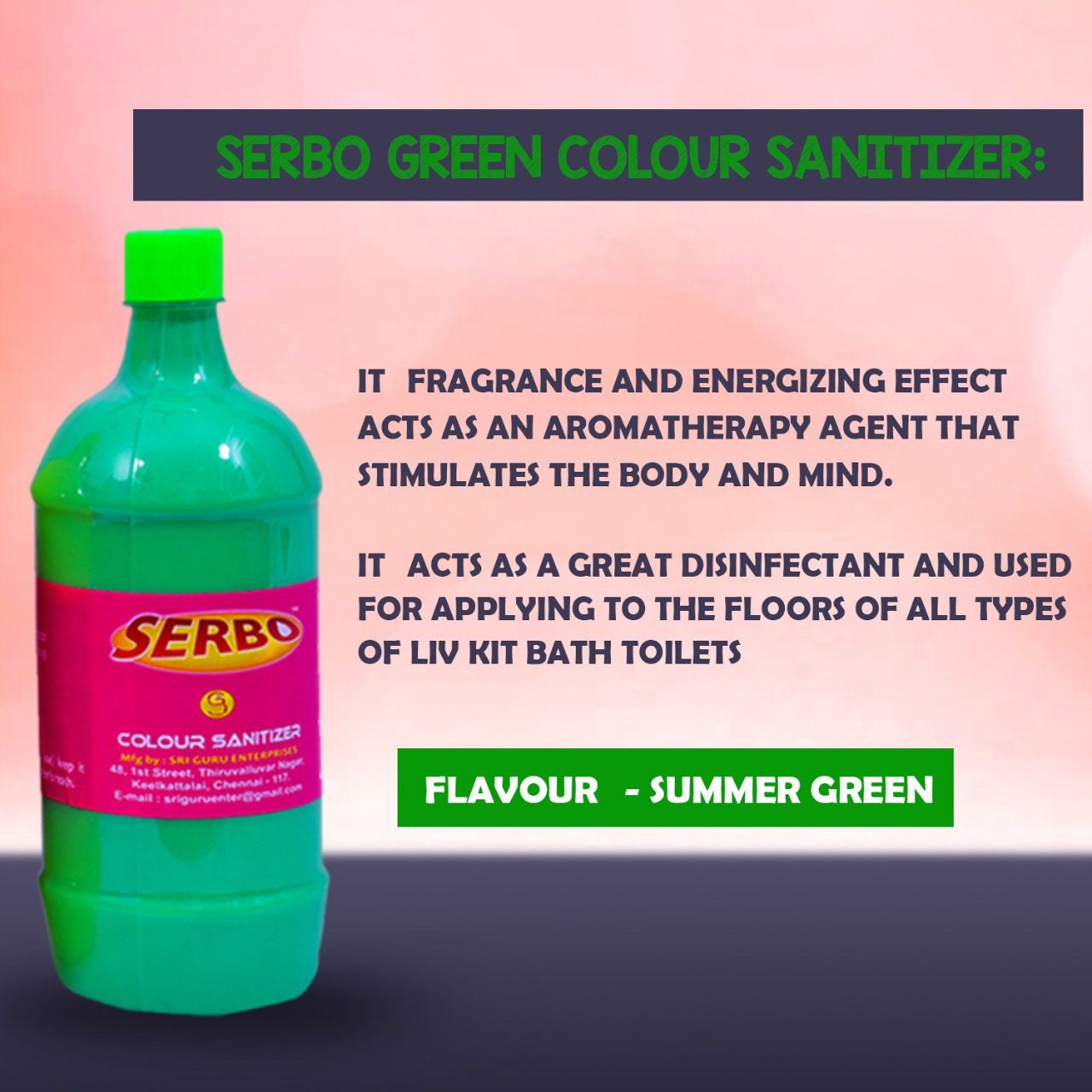Green Phenyl disinfectant Liquid