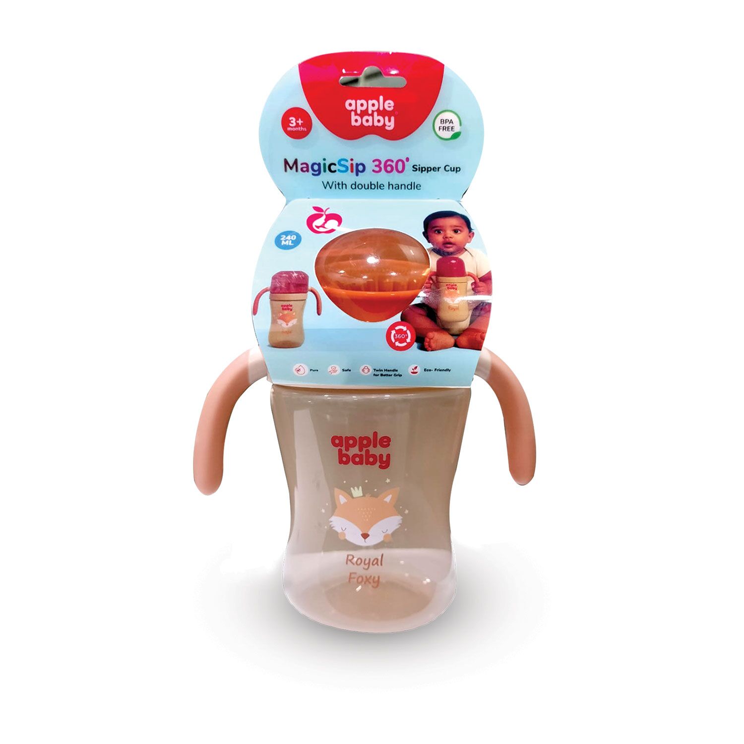 360° Spill-Proof Sipper Cup Pink 1