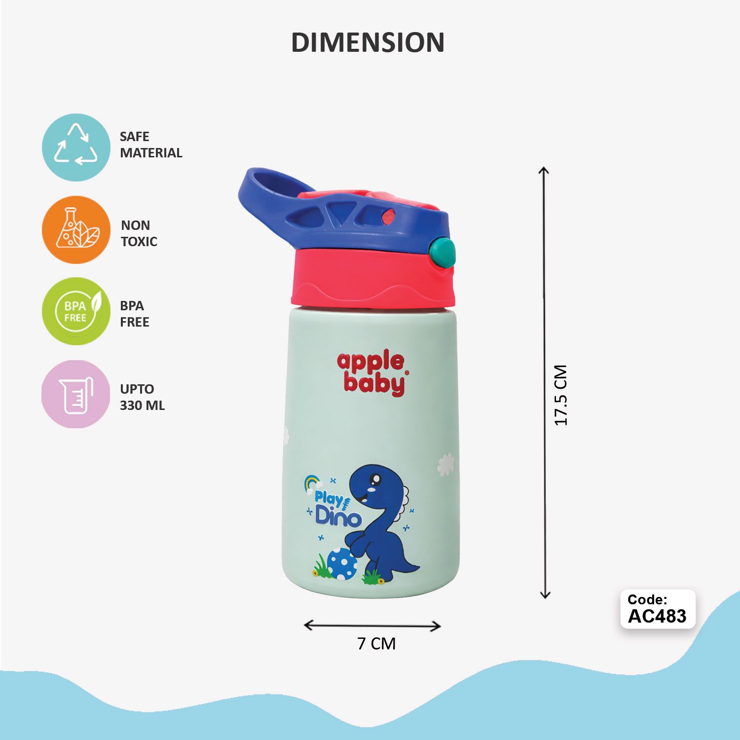 Stainless-Steel-Sipper-Cup-with-Straw-Lid-330ML-Blue-3