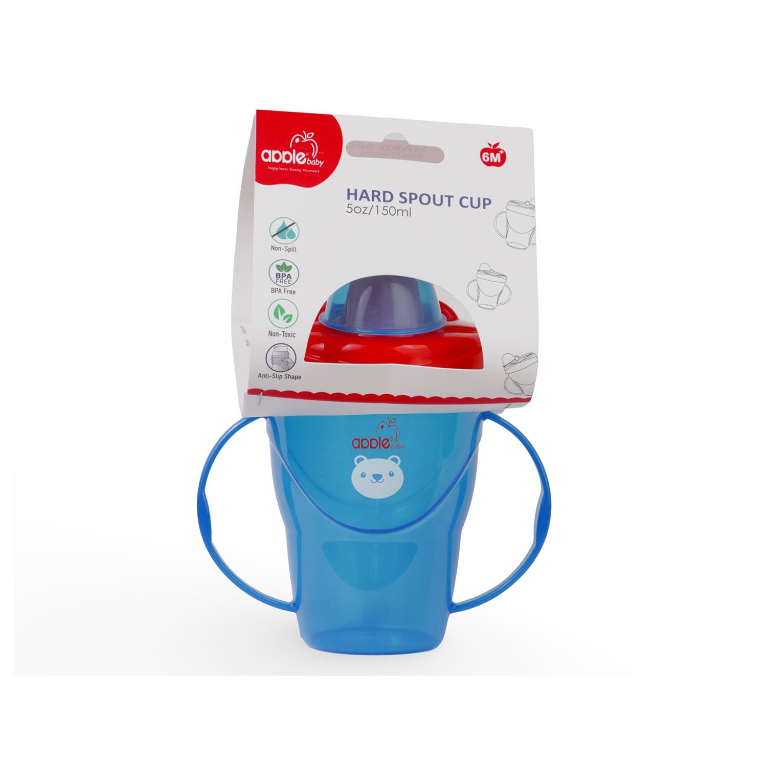 BPA-Free Polypropylene Hard Spout Baby Sipper 150ML Blue 4