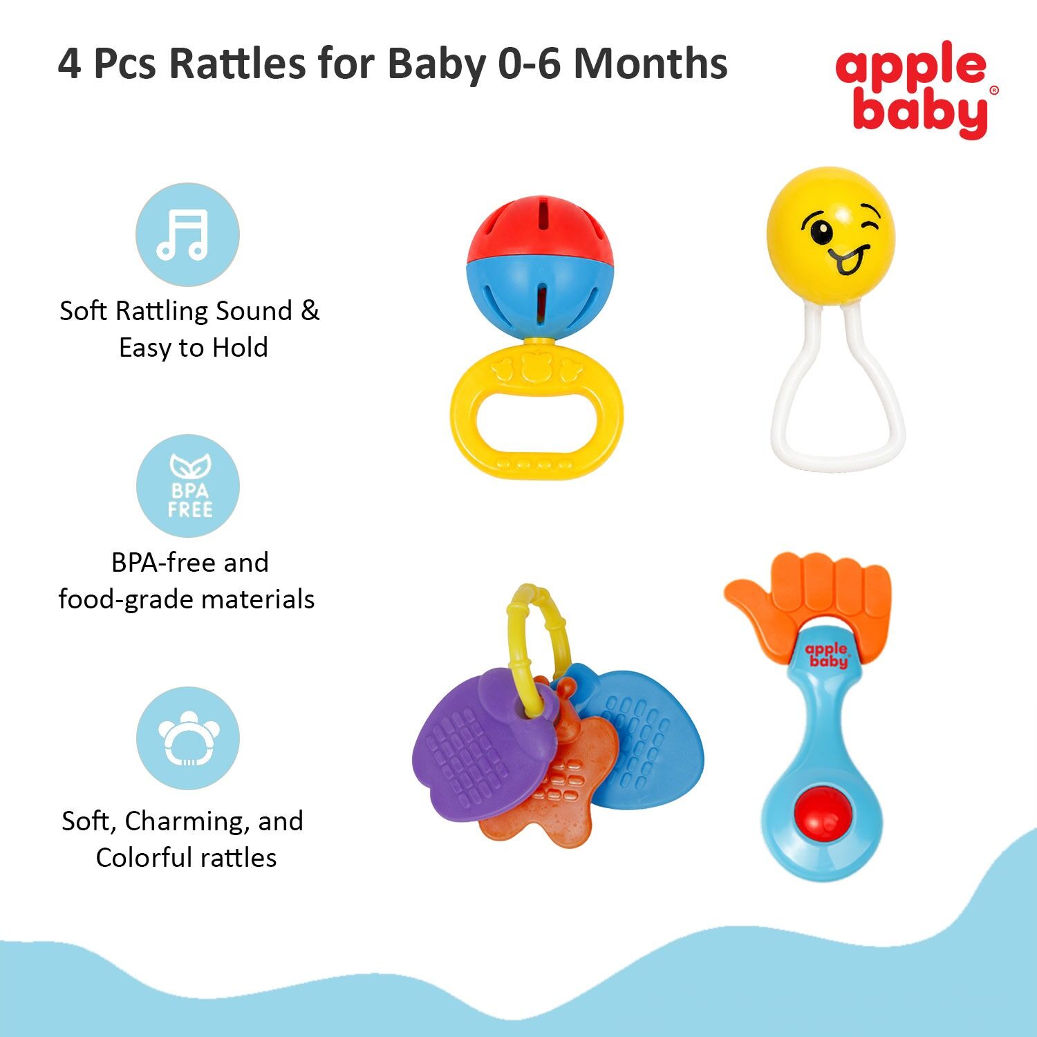 Baby Rattles 4pcs Set 2