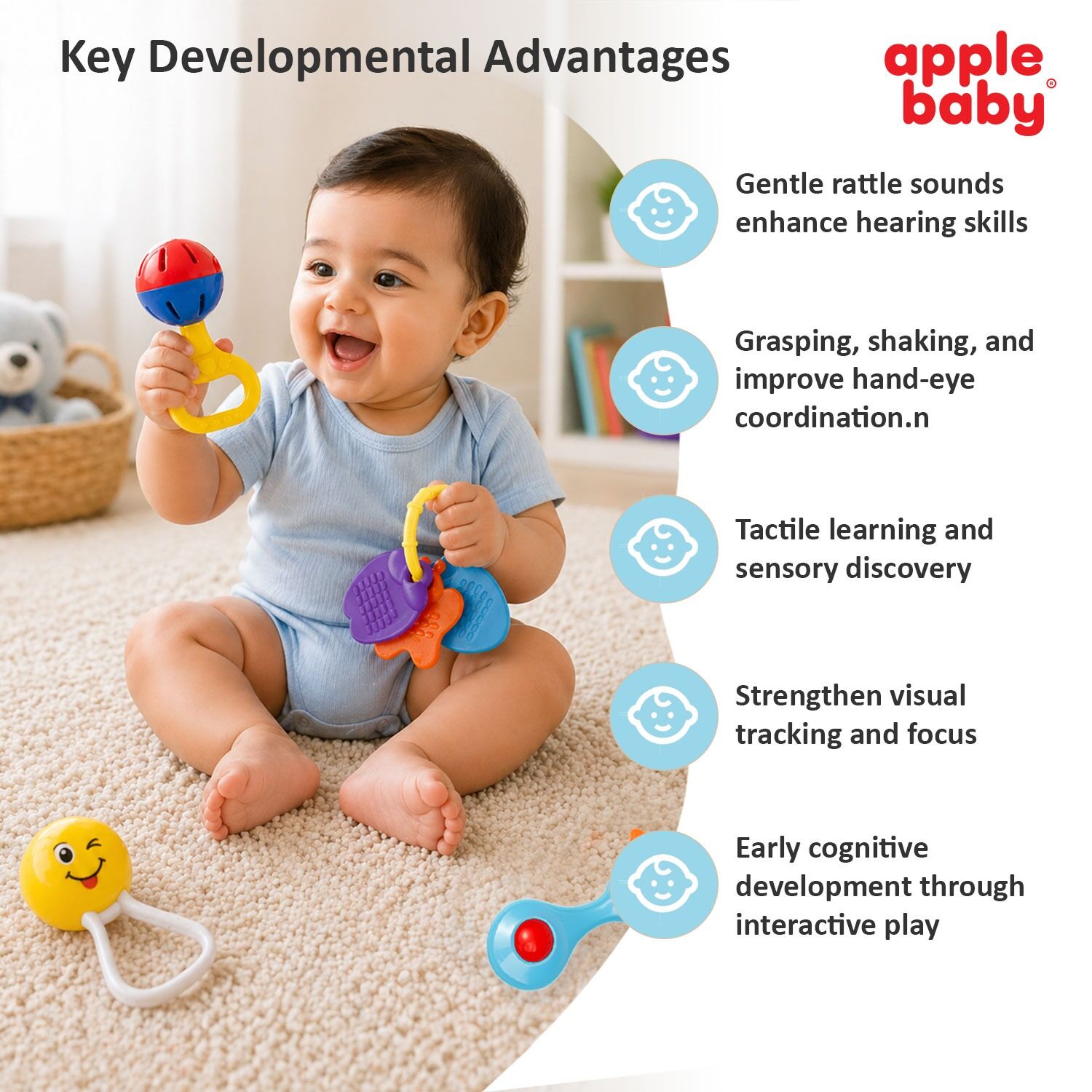 Baby Rattles 4pcs Set 3