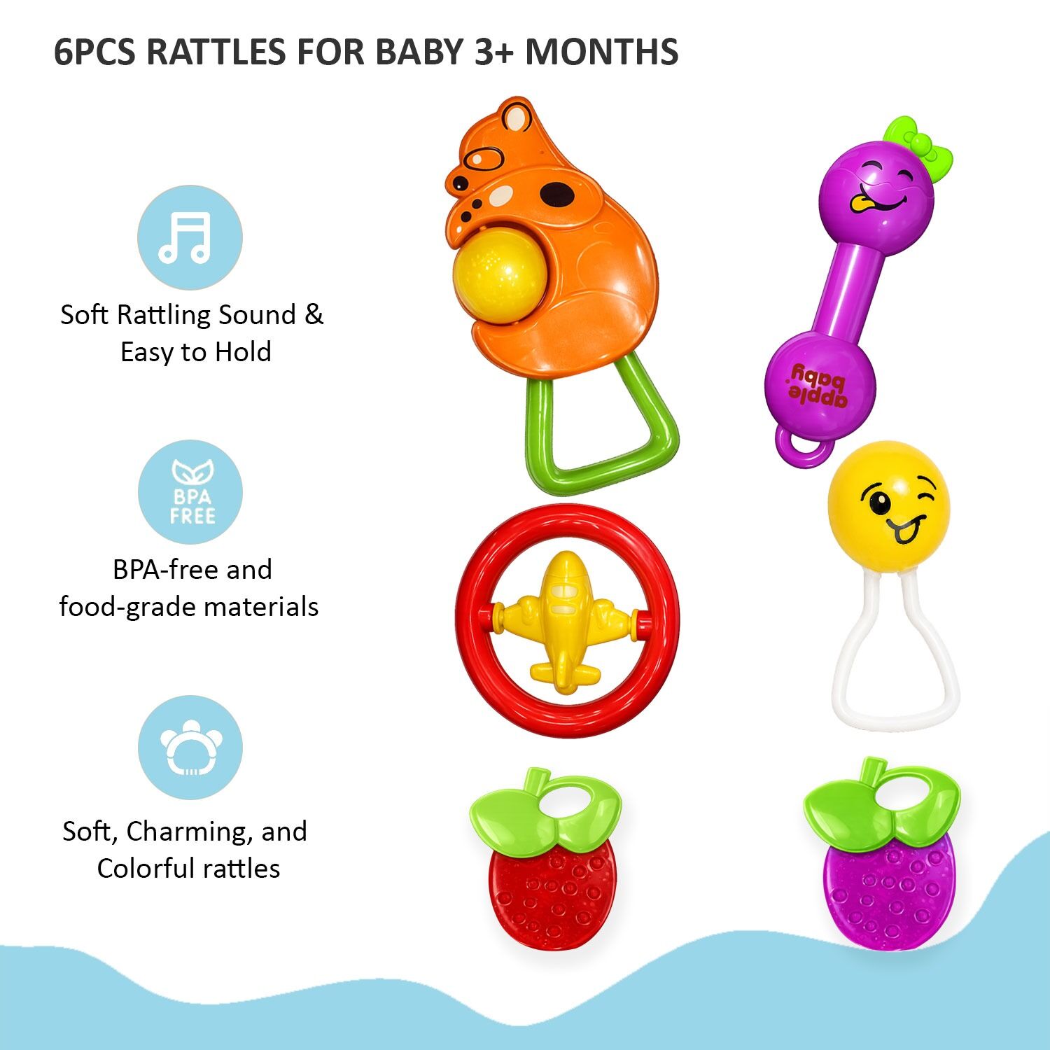 Baby Rattles 6pcs Set 2