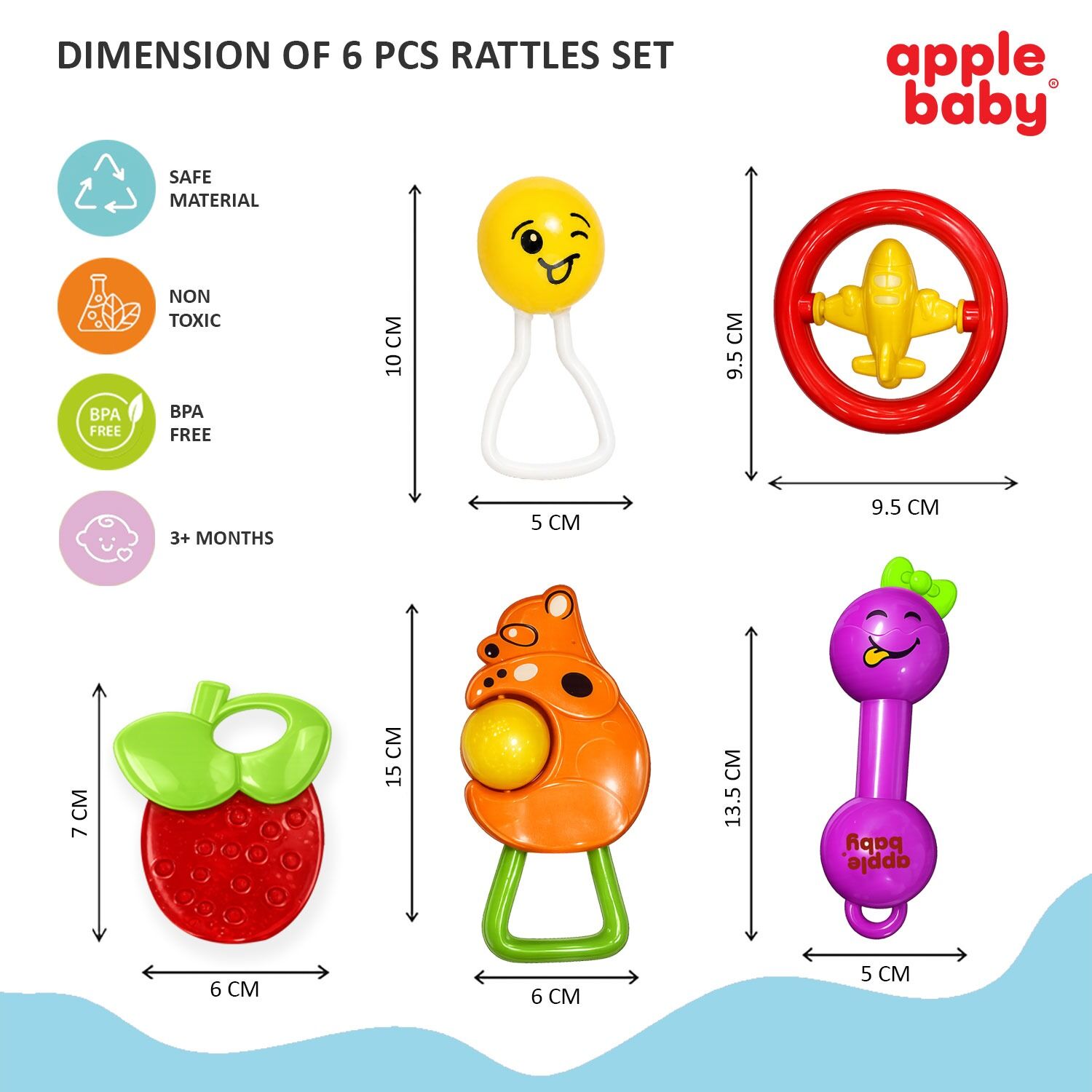 Baby Rattles 6pcs Set 4