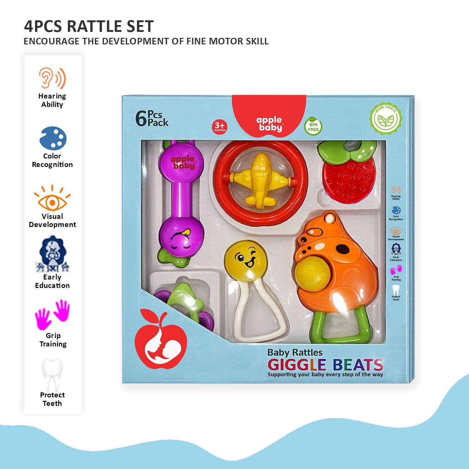 Baby Rattles 6pcs Set 6