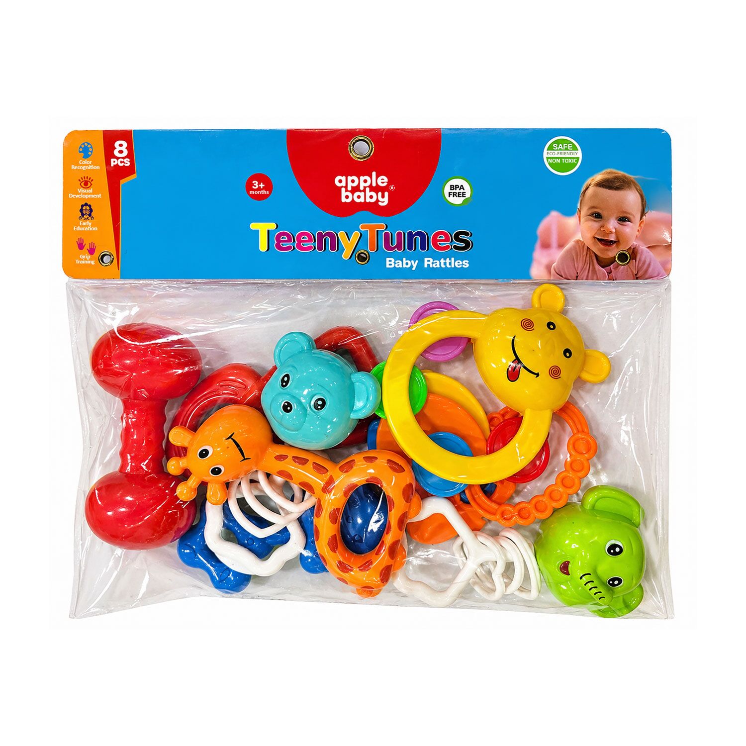 Teeny Tunes baby rattles 8Pcs set